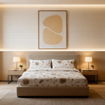 ست روتختی طرح مینیمال خاکی – آرامش طبیعت در دل طراحی مدرن