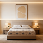 ست روتختی طرح نقطه‌ای سفید روی زمینه طوسی – هماهنگی مدرن با لطافت آرامش