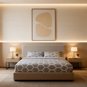 ست روتختی طرح هندسی مدرن – ترکیب آرامش و طراحی خاص