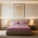 ست روتختی و روبالشی صورتی راه‌راه | لطیف، آرام و لوکس به سبک هتلی