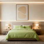 ست روتختی و روبالشی سبز پسته‌ای مینیمال | آرامش‌بخش، طبیعی و الهام‌گرفته از سبک هتلی