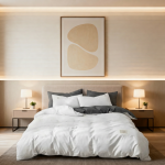 ست روتختی و روبالشی سفید مینیمال | آرامش مطلق، الهام‌گرفته از سبک هتلی